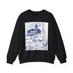 Cedar Key Crewneck Sweatshirt, Cozy Casual Wear, Nautical Apparel, Beach Lover Gift, Summer Vibes, Unisex Clothing