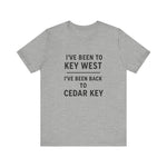 Key West & Cedar Key Adventure Tee - Fun Travel Shirt for Beach Lovers, Vacation Tee, Gift for Travelers, Unisex Graphic Tee
