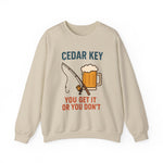 Cedar Key Fishing Sweatshirt | Unisex Crewneck | Perfect Gift for Outdoor Lovers | Casual Wear | Beach Day