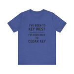 Key West & Cedar Key Adventure Tee - Fun Travel Shirt for Beach Lovers, Vacation Tee, Gift for Travelers, Unisex Graphic Tee