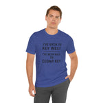 Key West & Cedar Key Adventure Tee - Fun Travel Shirt for Beach Lovers, Vacation Tee, Gift for Travelers, Unisex Graphic Tee