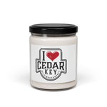 I Love Cedar Key Scented Soy Candle | 9oz Aromatherapy Gift | Home Fragrance | Coastal Decor | Relaxing Ambiance | Beach Lover Gift