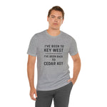 Key West & Cedar Key Adventure Tee - Fun Travel Shirt for Beach Lovers, Vacation Tee, Gift for Travelers, Unisex Graphic Tee
