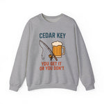 Cedar Key Fishing Sweatshirt | Unisex Crewneck | Perfect Gift for Outdoor Lovers | Casual Wear | Beach Day