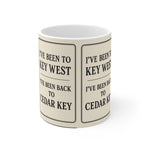 Souvenir Travel Mug, I've Been to Key West Coffee Cup, Gift for Travelers, Vacation Memories, Florida Trip