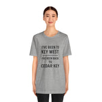 Key West & Cedar Key Adventure Tee - Fun Travel Shirt for Beach Lovers, Vacation Tee, Gift for Travelers, Unisex Graphic Tee