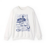 Cedar Key Crewneck Sweatshirt, Cozy Casual Wear, Nautical Apparel, Beach Lover Gift, Summer Vibes, Unisex Clothing