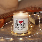 I Love Cedar Key Scented Soy Candle | 9oz Aromatherapy Gift | Home Fragrance | Coastal Decor | Relaxing Ambiance | Beach Lover Gift