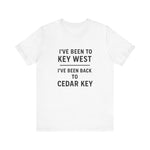 Key West & Cedar Key Adventure Tee - Fun Travel Shirt for Beach Lovers, Vacation Tee, Gift for Travelers, Unisex Graphic Tee