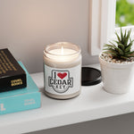 I Love Cedar Key Scented Soy Candle | 9oz Aromatherapy Gift | Home Fragrance | Coastal Decor | Relaxing Ambiance | Beach Lover Gift