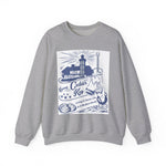 Cedar Key Crewneck Sweatshirt, Cozy Casual Wear, Nautical Apparel, Beach Lover Gift, Summer Vibes, Unisex Clothing