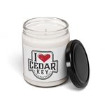 I Love Cedar Key Scented Soy Candle | 9oz Aromatherapy Gift | Home Fragrance | Coastal Decor | Relaxing Ambiance | Beach Lover Gift
