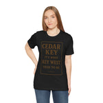 Cedar Key Graphic Tee, Unisex Shirt, Perfect for Beach Lovers, Vacation Souvenir, Casual Wear, Gift for Travelers