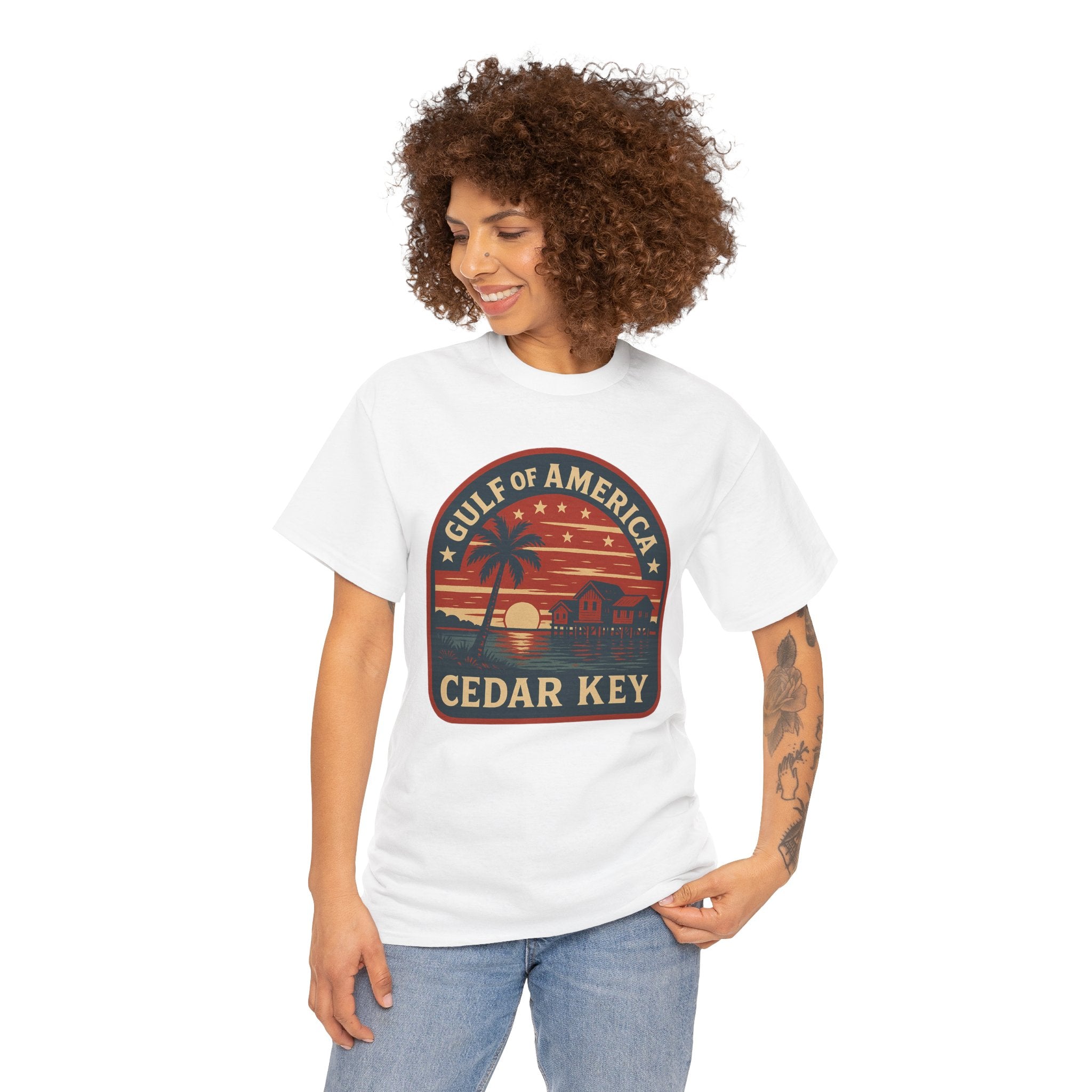 Cedar Key Gulf of America Retro Beach T‑Shirt