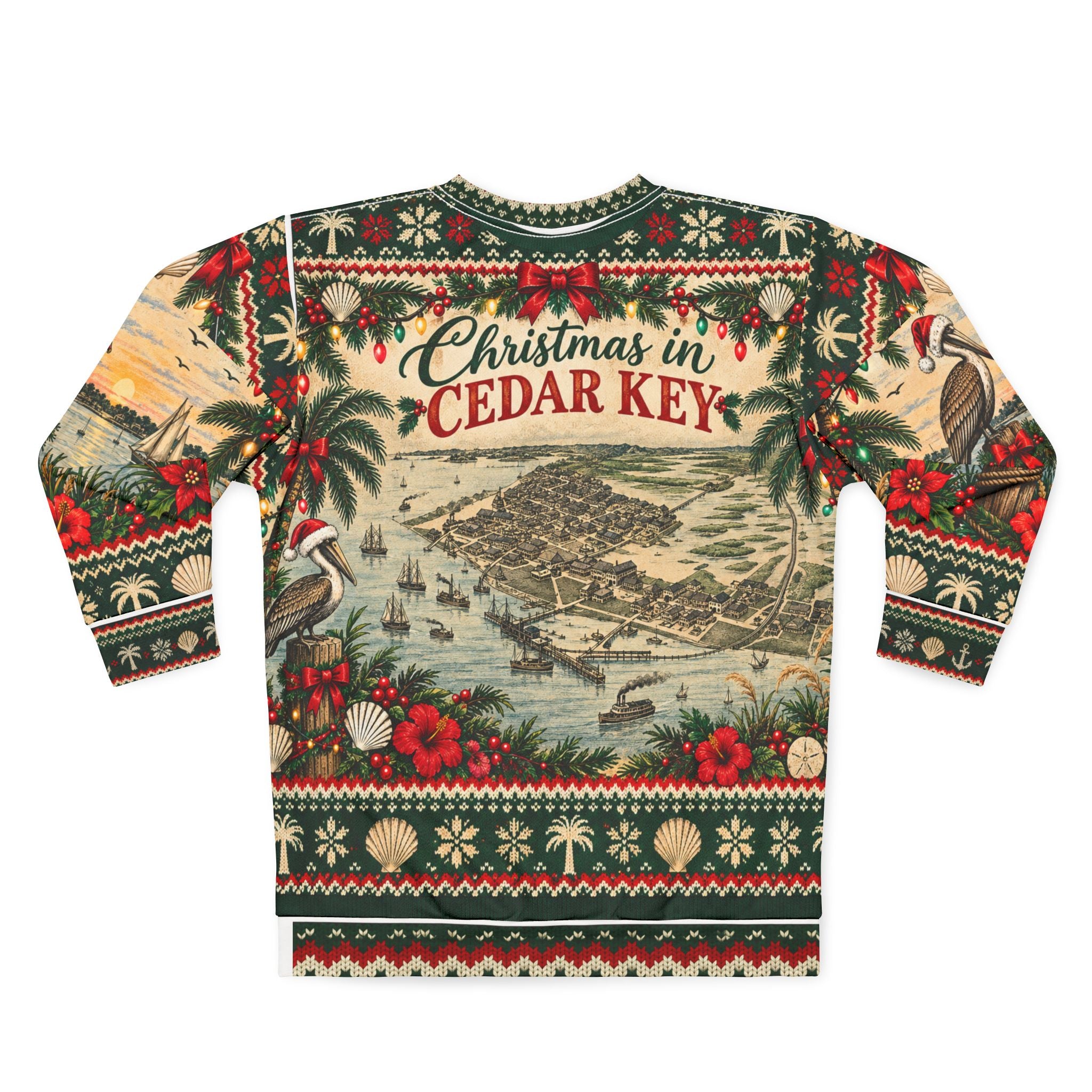 Christmas in Cedar Key Ugly Christmas Sweater | Vintage Florida