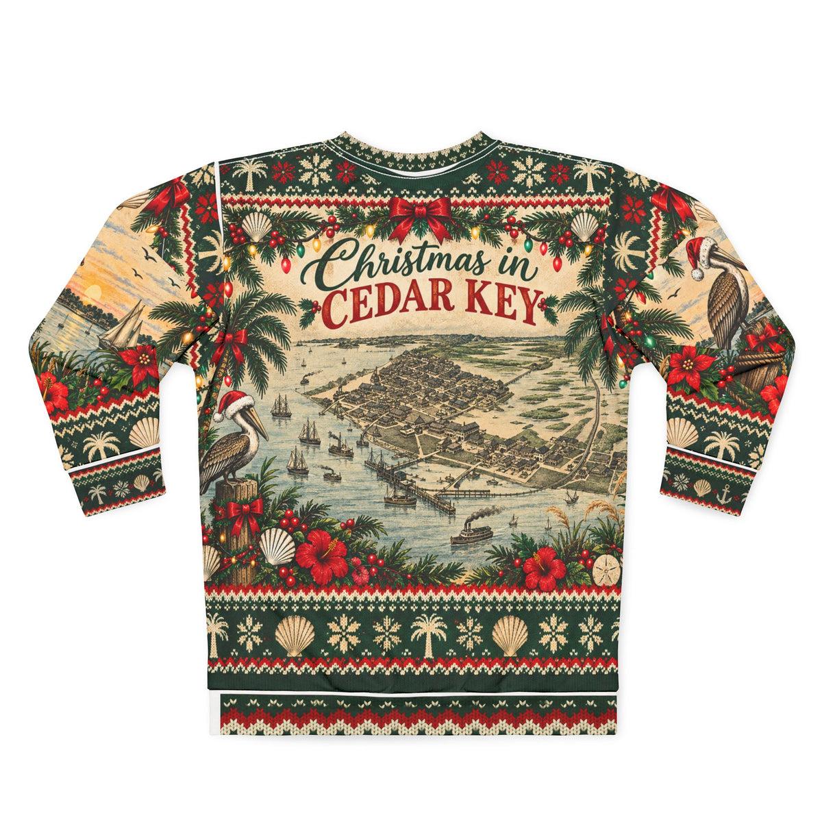Christmas in Cedar Key Ugly Christmas Sweater | Vintage Florida