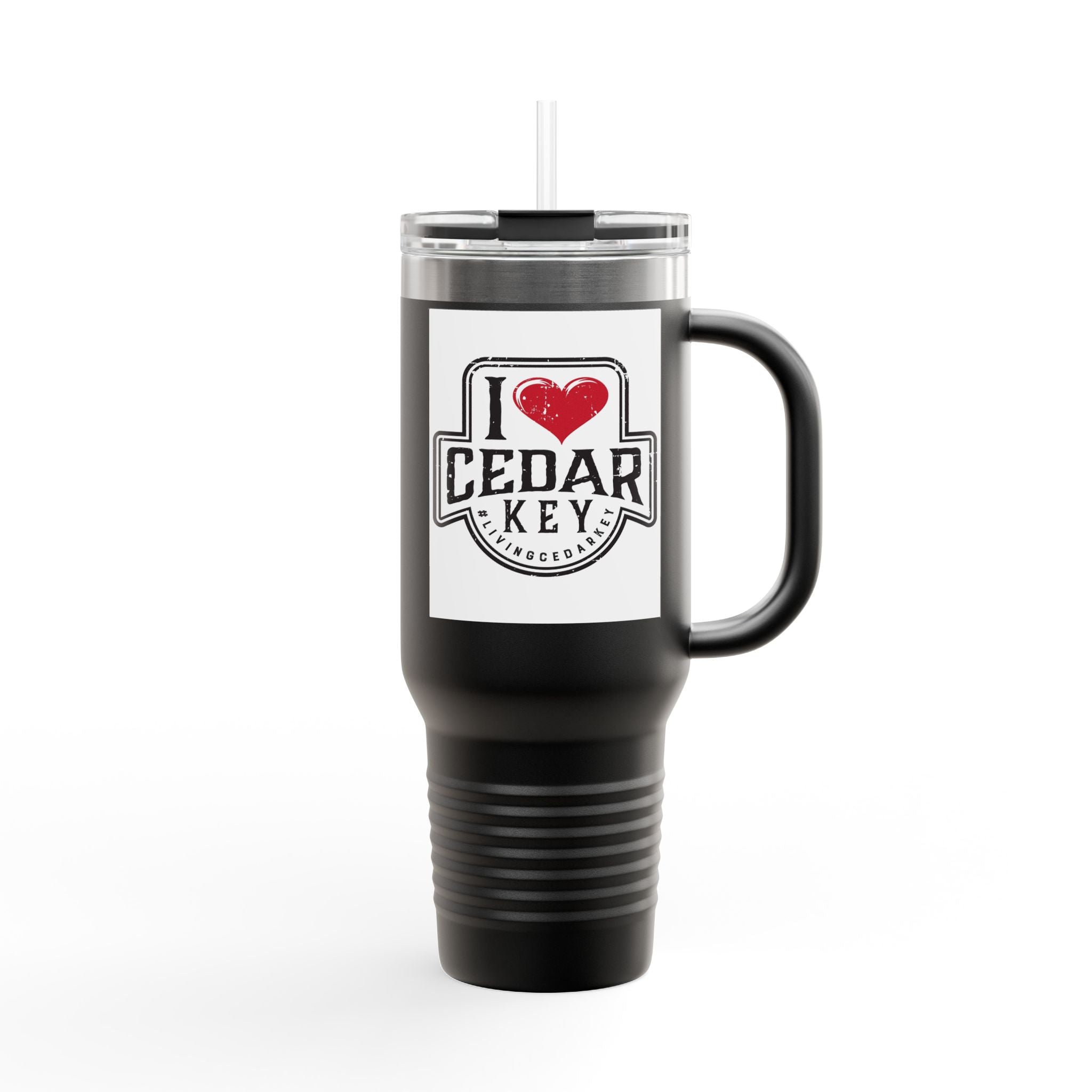 I Love Cedar Key Insulated Travel Mug | 40oz | Perfect for Beach Lovers, Outdoor Adventures, Gifts, Road Trips, Summer Travels