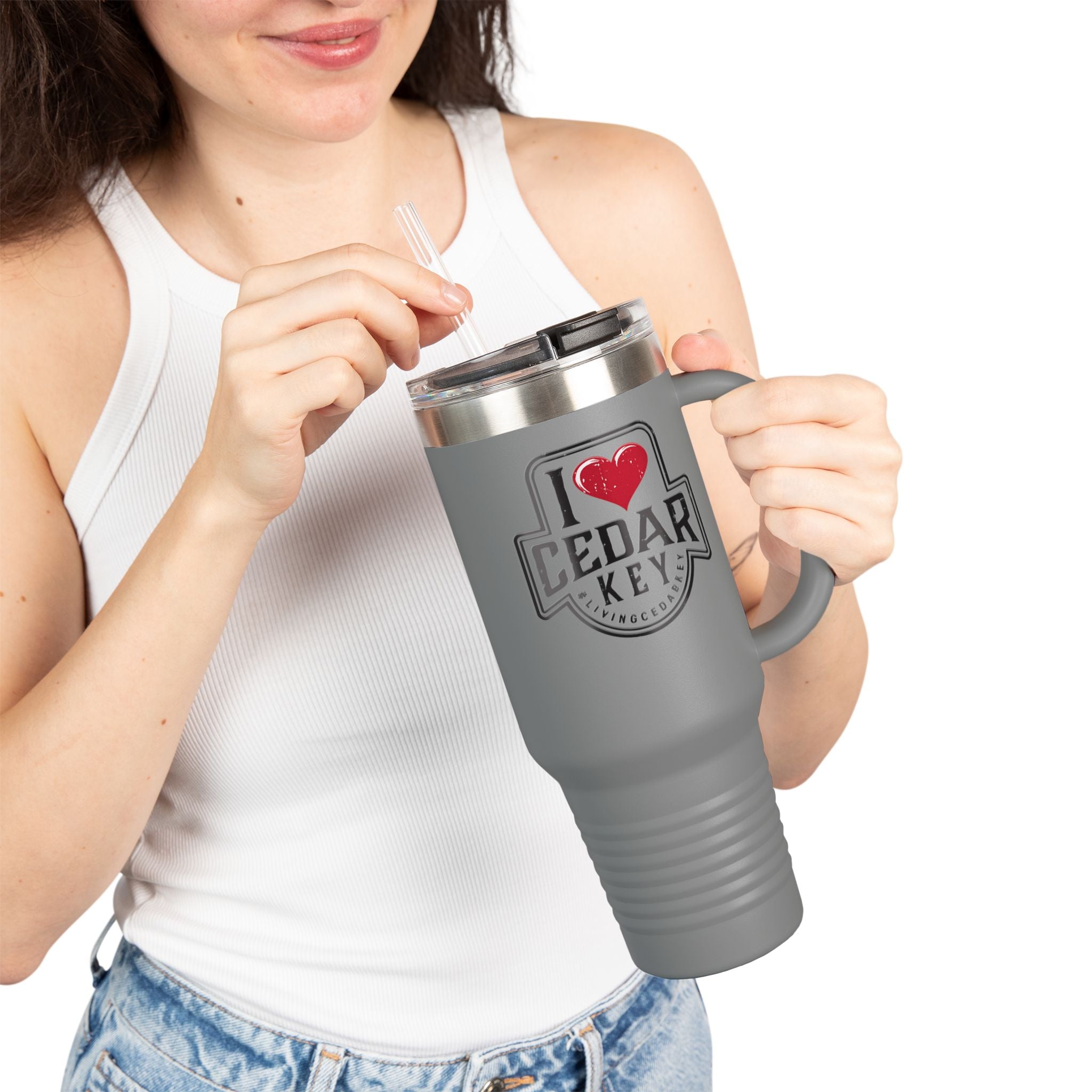 I Love Cedar Key Insulated Travel Mug | 40oz |