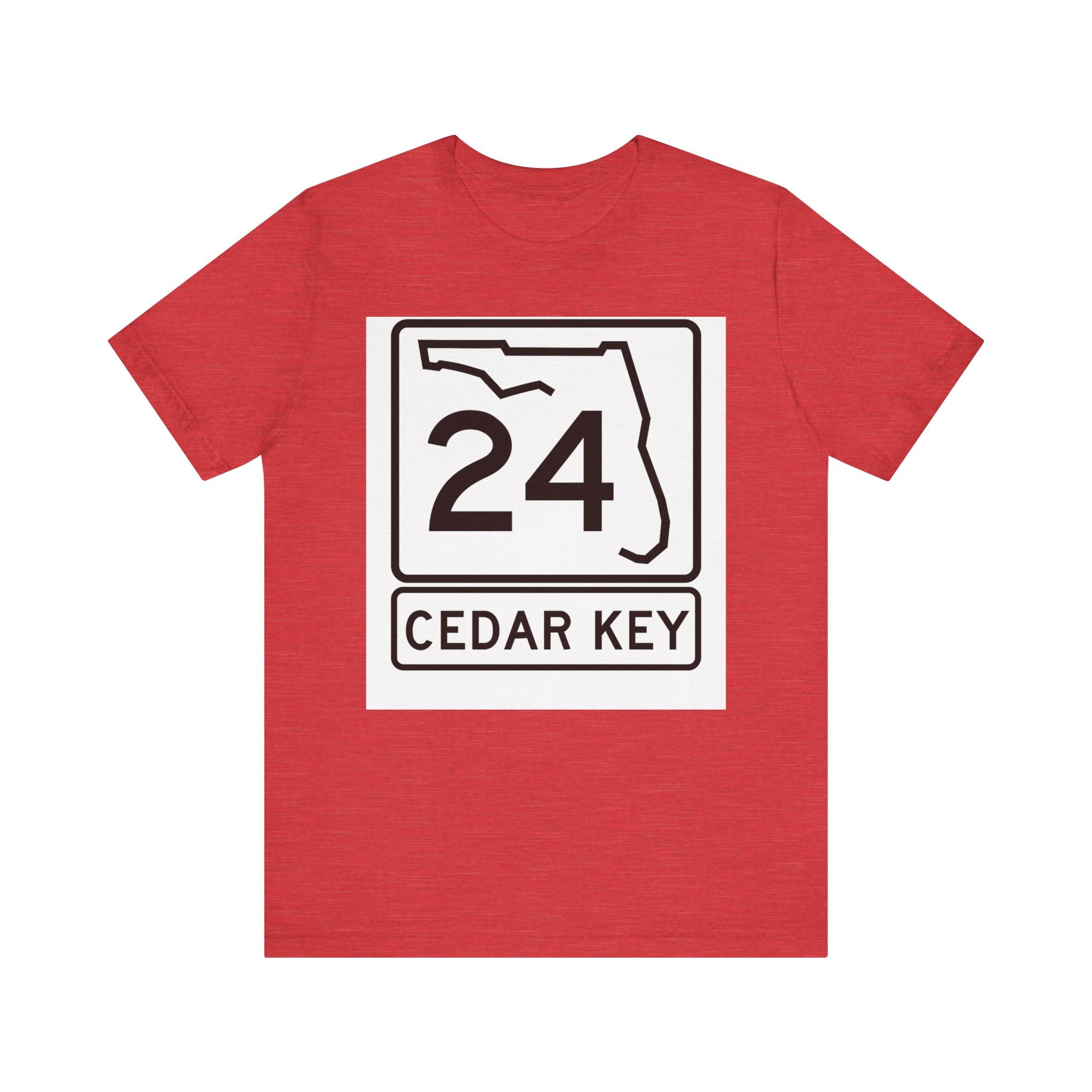 Cedar Key FL Route 24 T-Shirt — Florida Highway Sign Tee