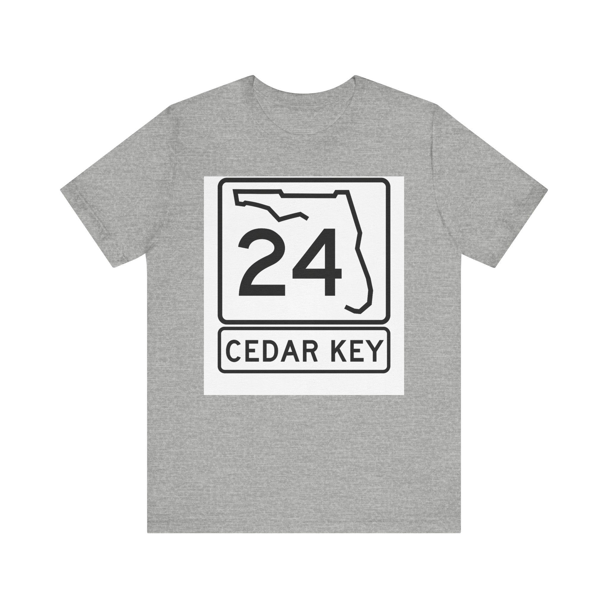 Cedar Key FL Route 24 T-Shirt — Florida Highway Sign Tee