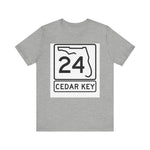 Cedar Key FL Route 24 T-Shirt — Florida Highway Sign Tee