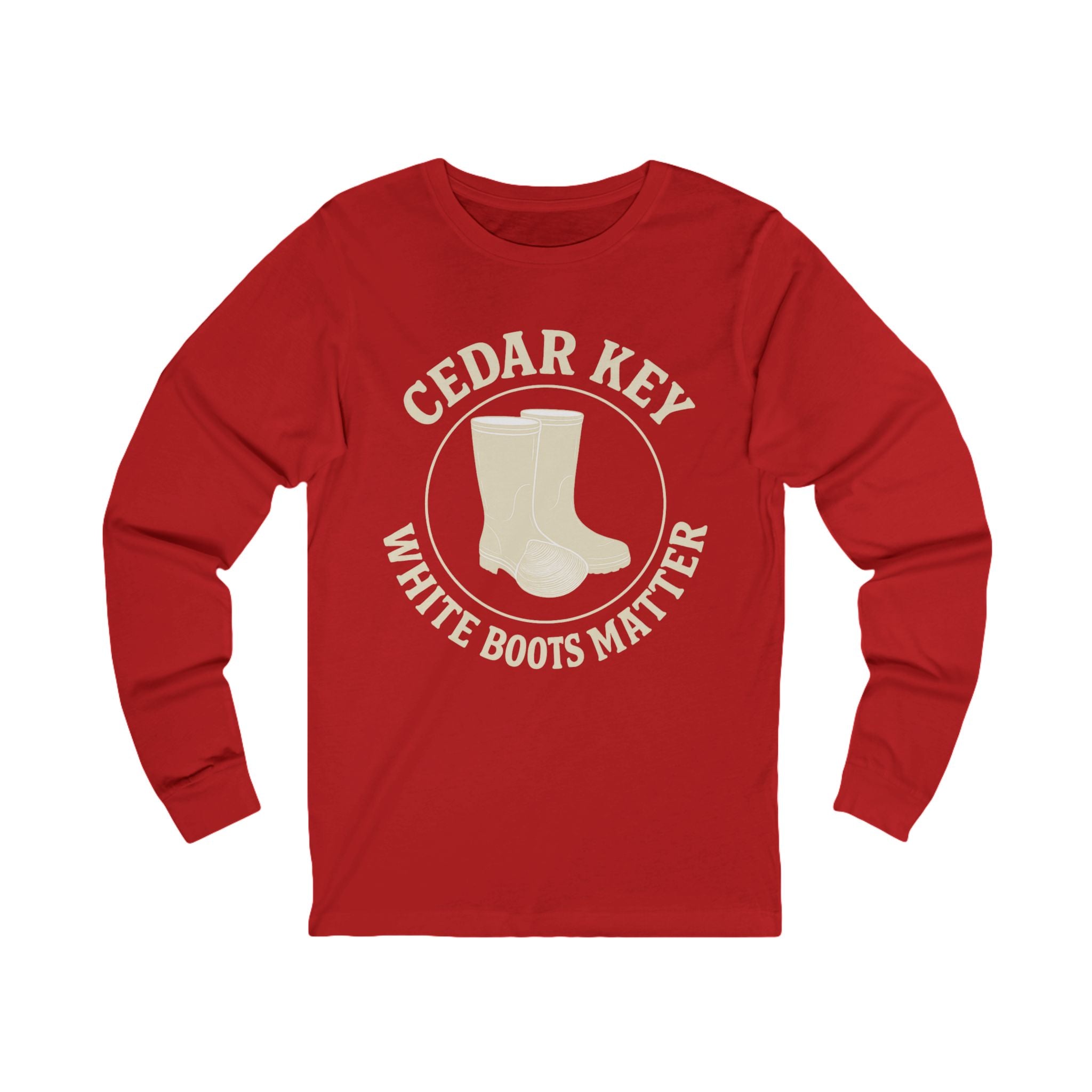Cedar Key "White Boots Matter" Long Sleeve Tee