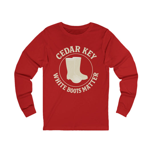 Cedar Key "White Boots Matter" Long Sleeve Tee