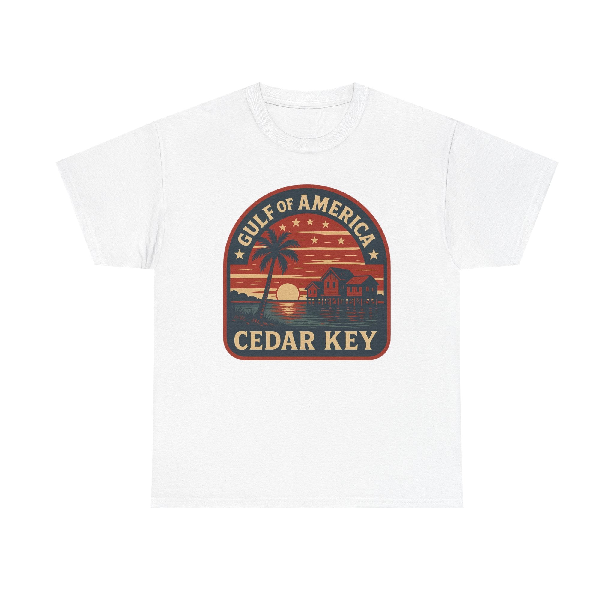 Cedar Key Gulf of America Retro Beach T‑Shirt