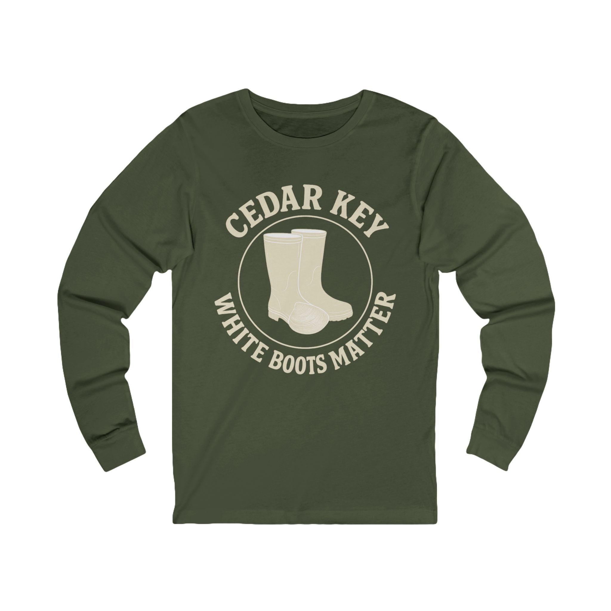 Cedar Key "White Boots Matter" Long Sleeve Tee
