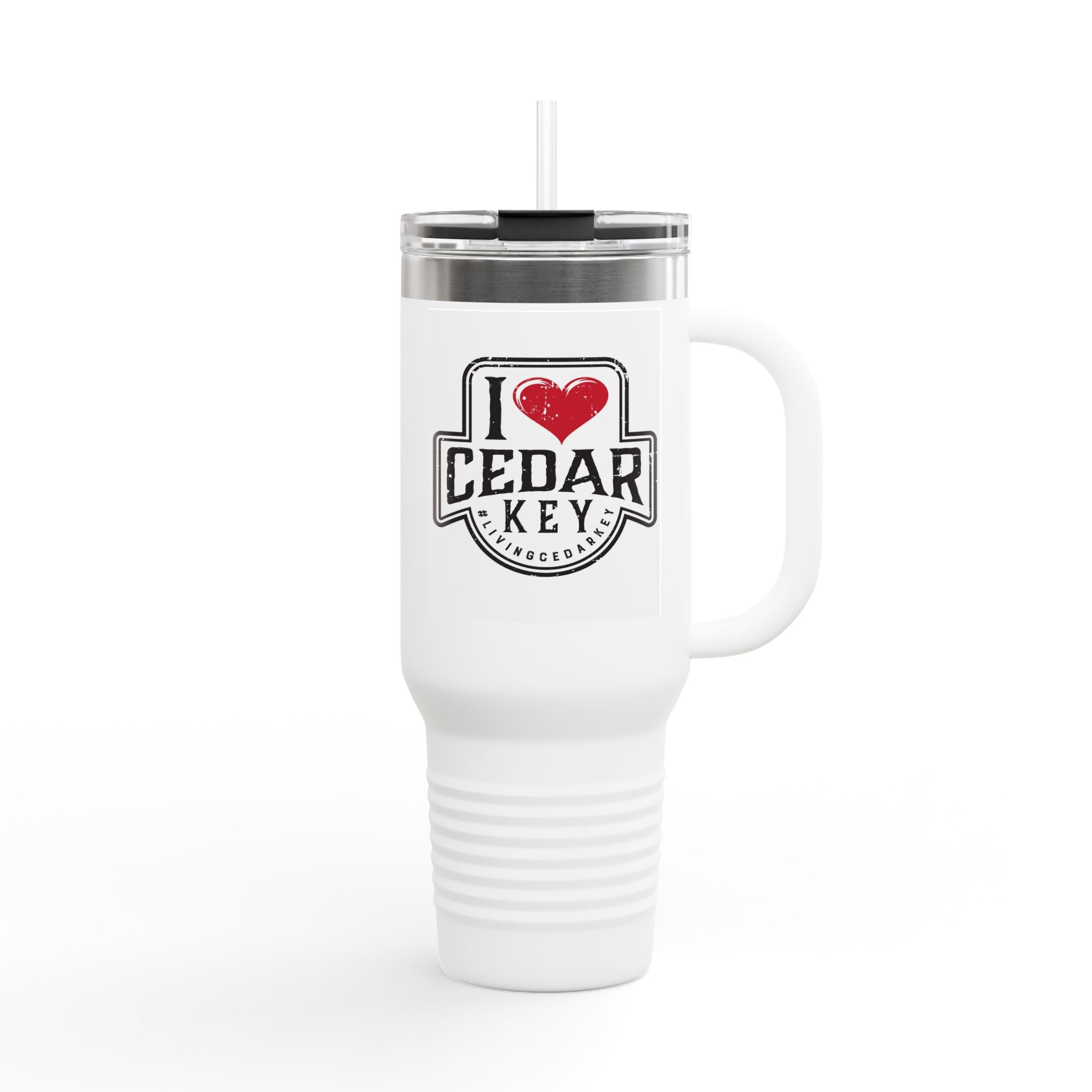 I Love Cedar Key Insulated Travel Mug | 40oz | Perfect for Beach Lovers, Outdoor Adventures, Gifts, Road Trips, Summer Travels