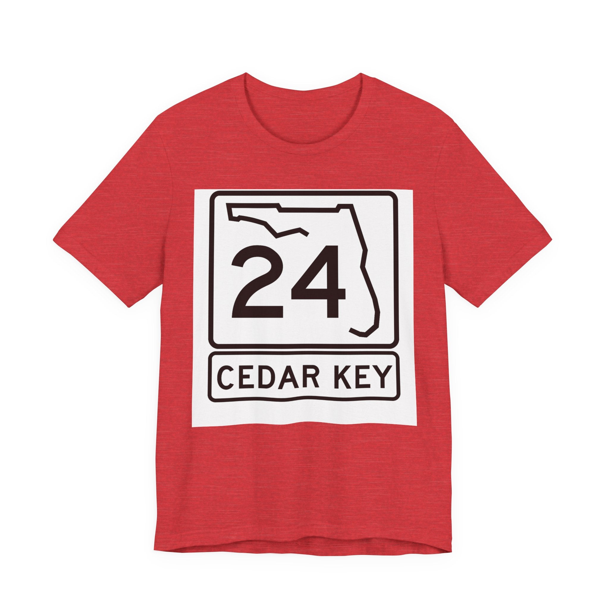 Cedar Key FL Route 24 T-Shirt — Florida Highway Sign Tee