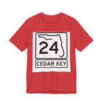 Cedar Key FL Route 24 T-Shirt — Florida Highway Sign Tee
