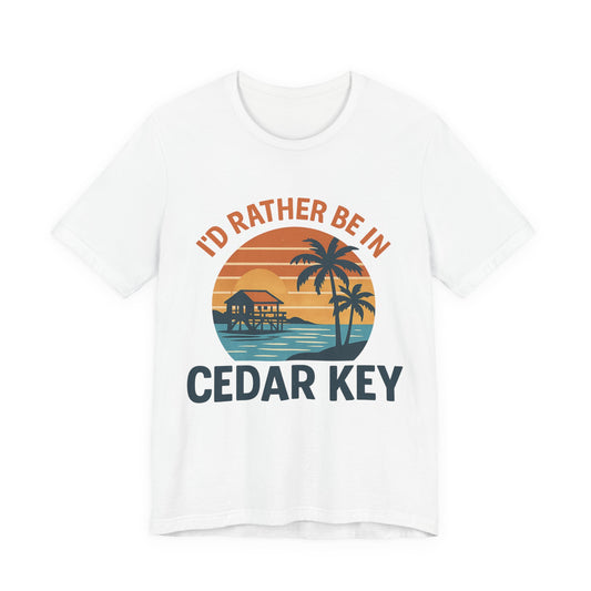 "I'd Rather Be In Cedar Key" Vintage Beach Tee