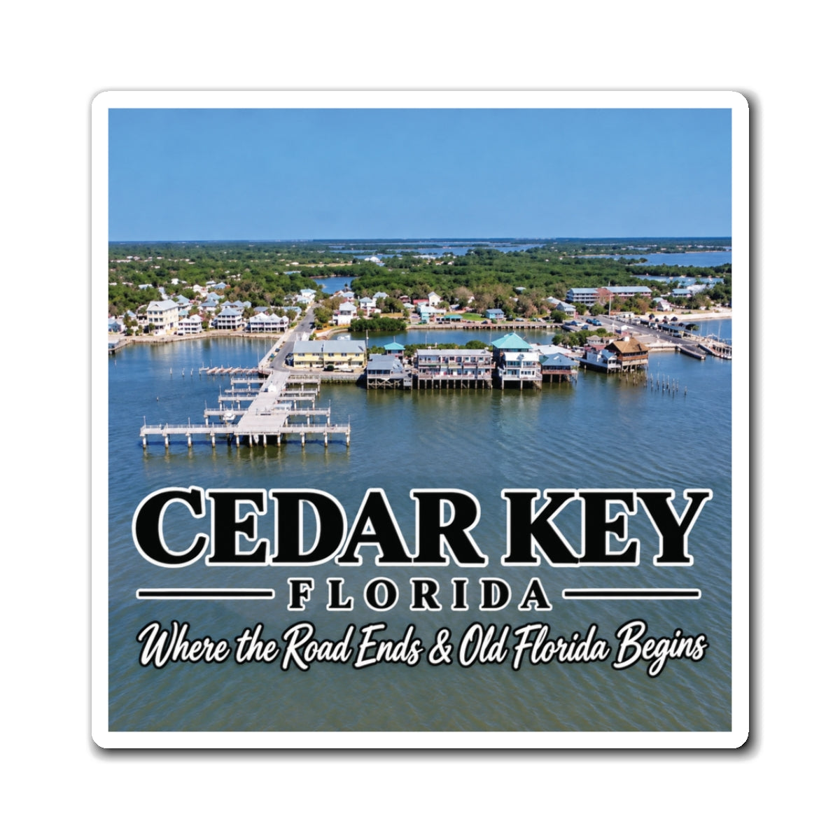 Cedar Key Stocking Stuffer Set | 2 Stickers + Magnet