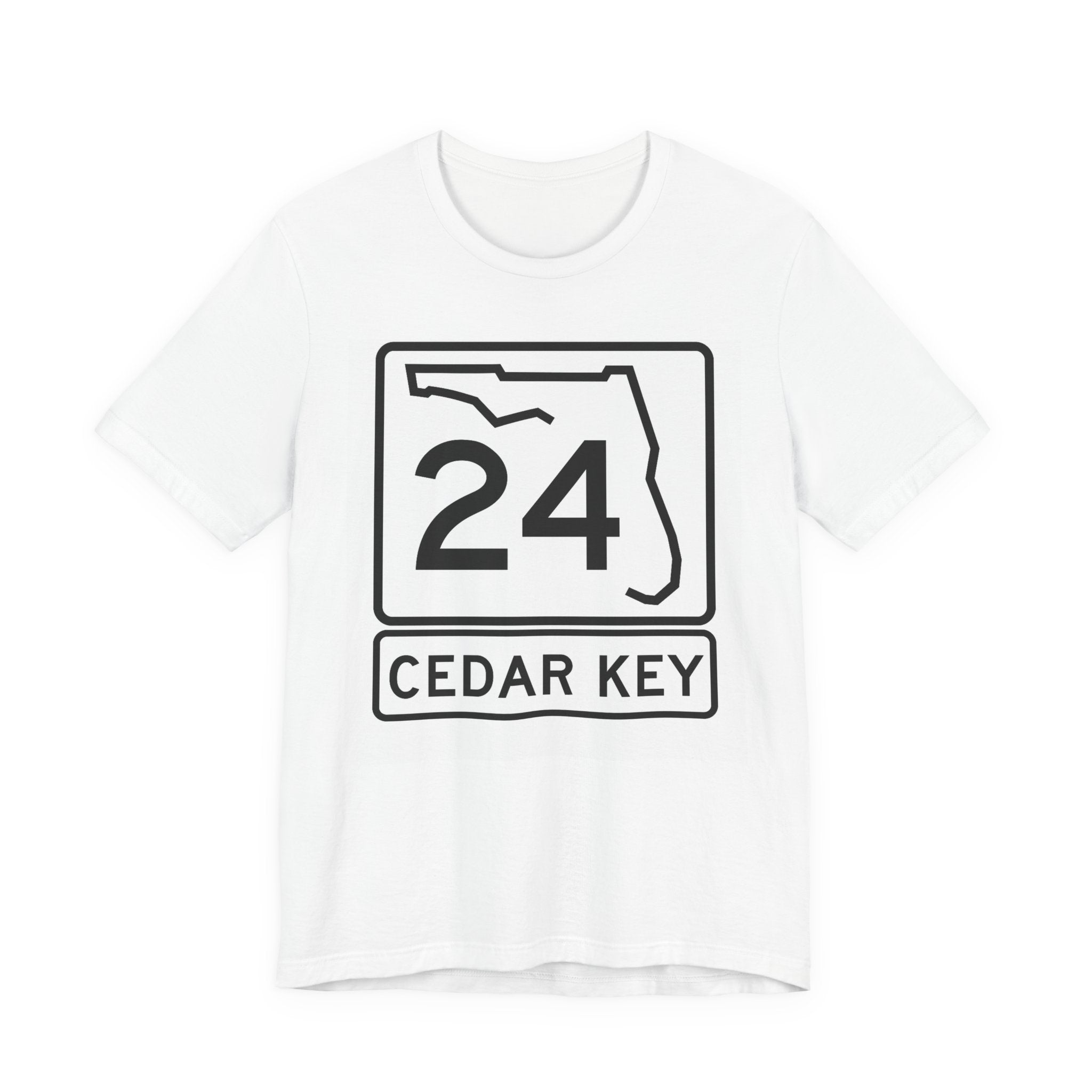 Cedar Key FL Route 24 T-Shirt — Florida Highway Sign Tee
