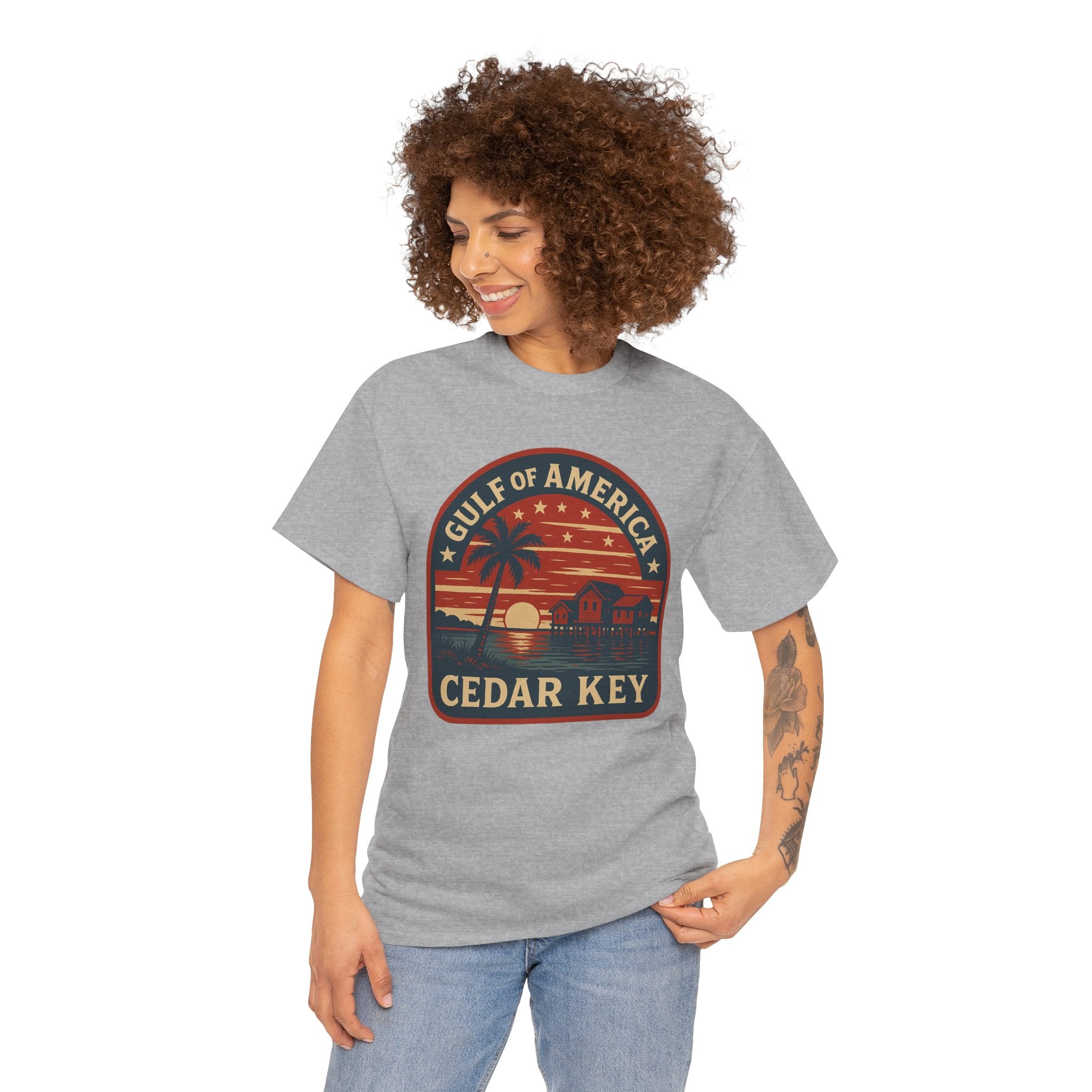 Cedar Key Gulf of America Retro Beach T‑Shirt
