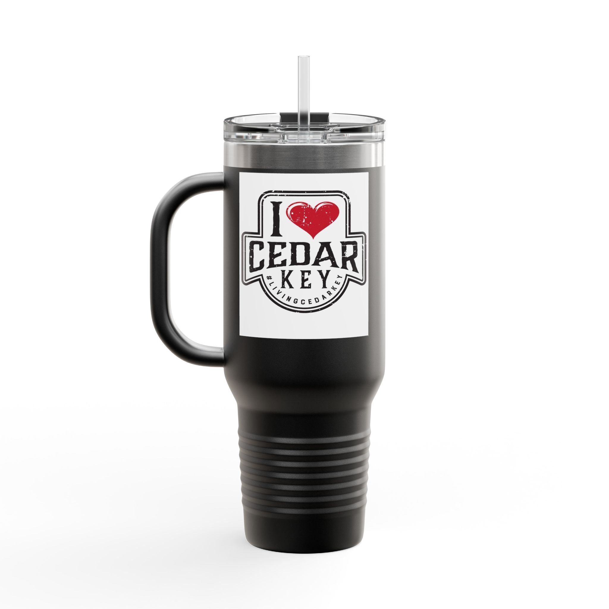 I Love Cedar Key Insulated Travel Mug | 40oz | Perfect for Beach Lovers, Outdoor Adventures, Gifts, Road Trips, Summer Travels