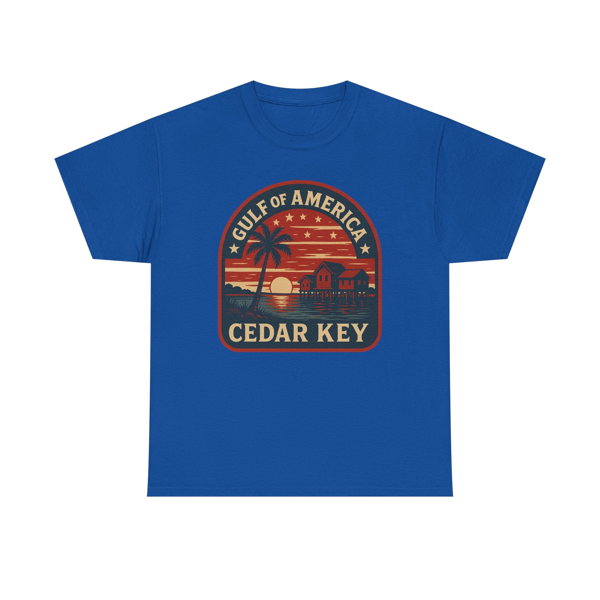 Cedar Key Gulf of America Retro Beach T‑Shirt