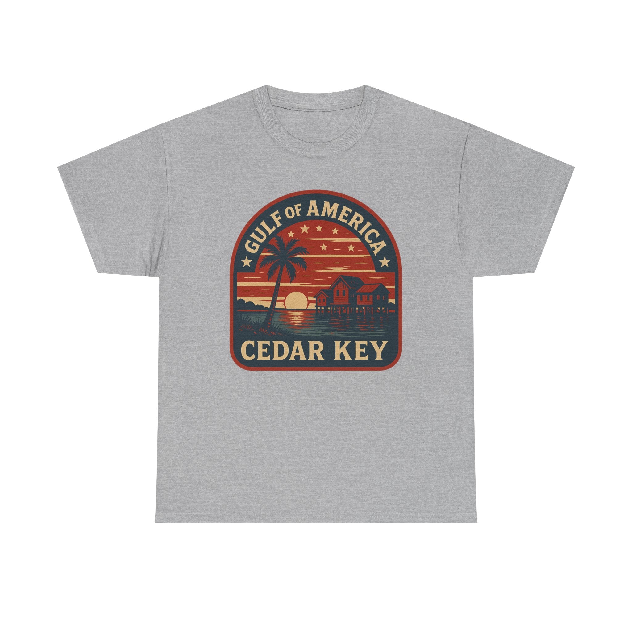 Cedar Key Gulf of America Retro Beach T‑Shirt