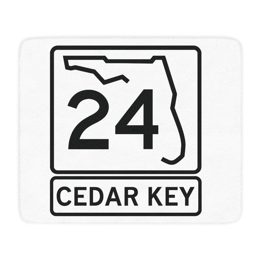 Cedar Key Florida Route 24 Tan Sherpa Blanket