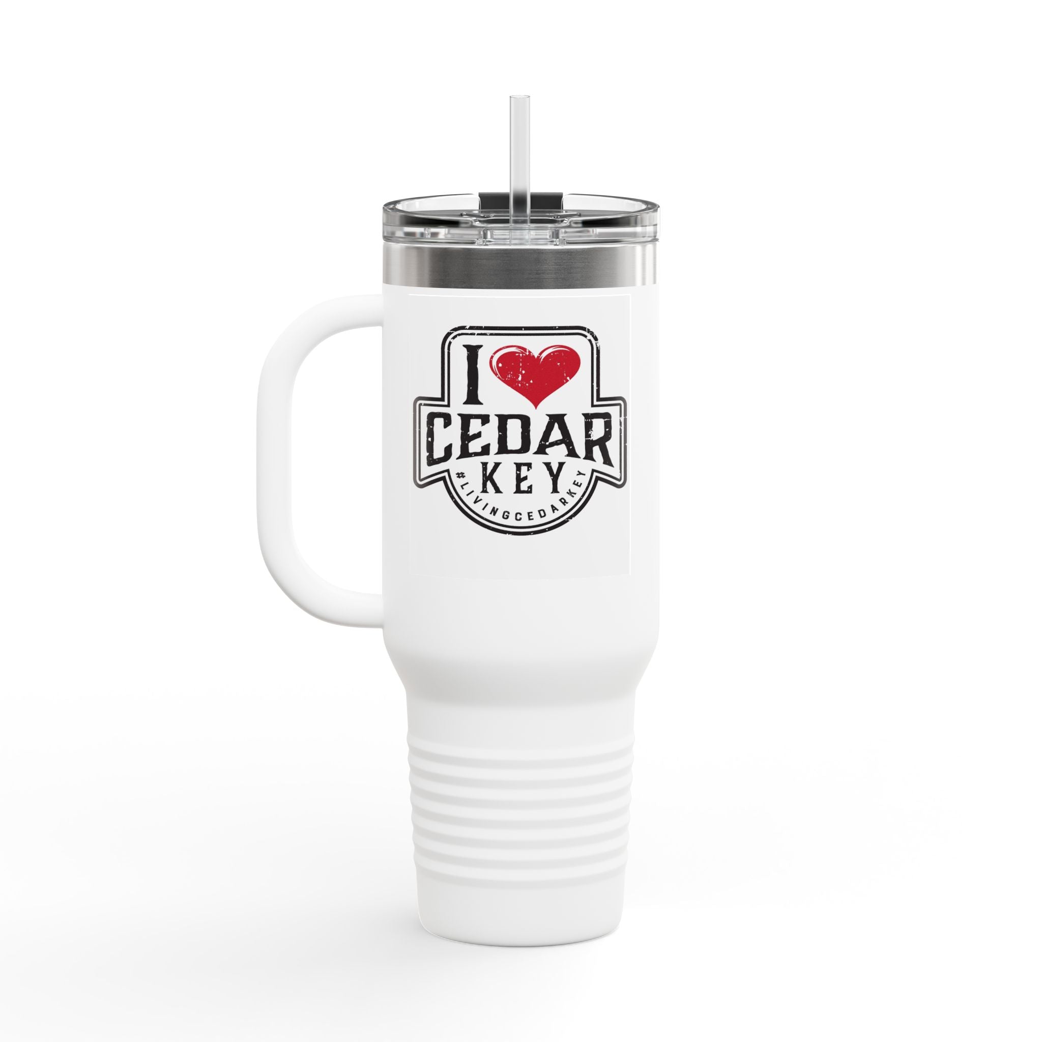 I Love Cedar Key Insulated Travel Mug | 40oz | Perfect for Beach Lovers, Outdoor Adventures, Gifts, Road Trips, Summer Travels