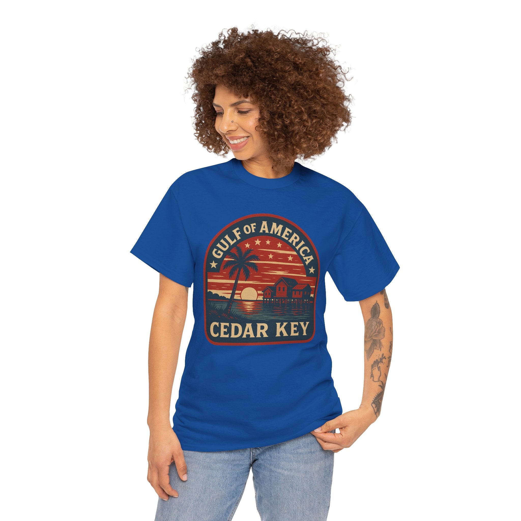 Cedar Key Gulf of America Retro Beach T‑Shirt
