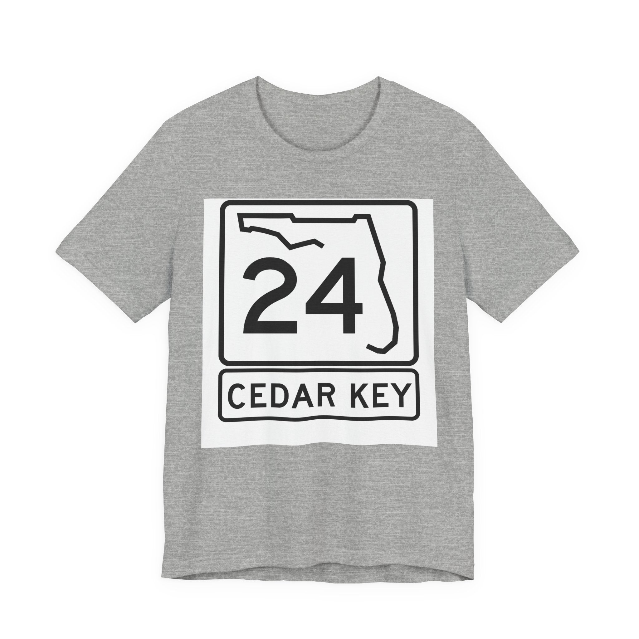 Cedar Key FL Route 24 T-Shirt — Florida Highway Sign Tee