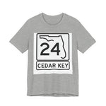 Cedar Key FL Route 24 T-Shirt — Florida Highway Sign Tee