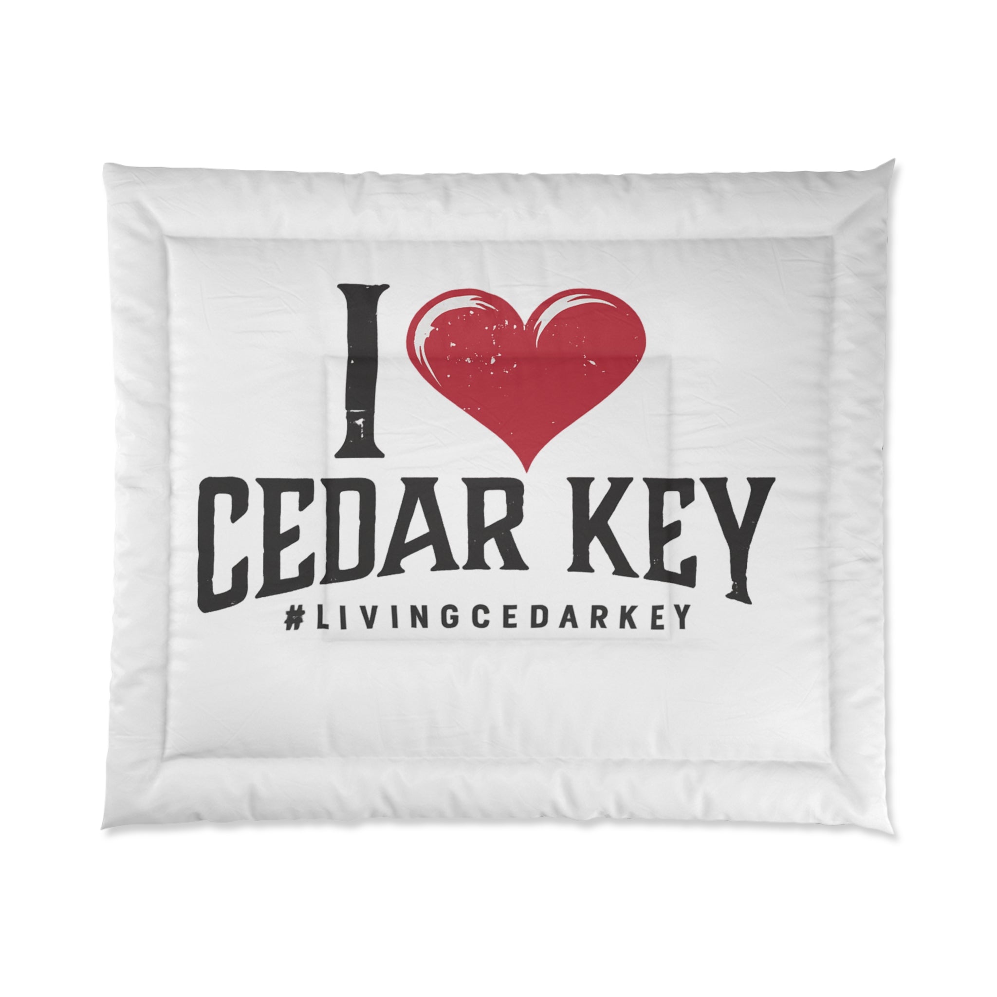 I Heart Cedar Key Comforter – #LivingCedarKey Beach Throw Blanket