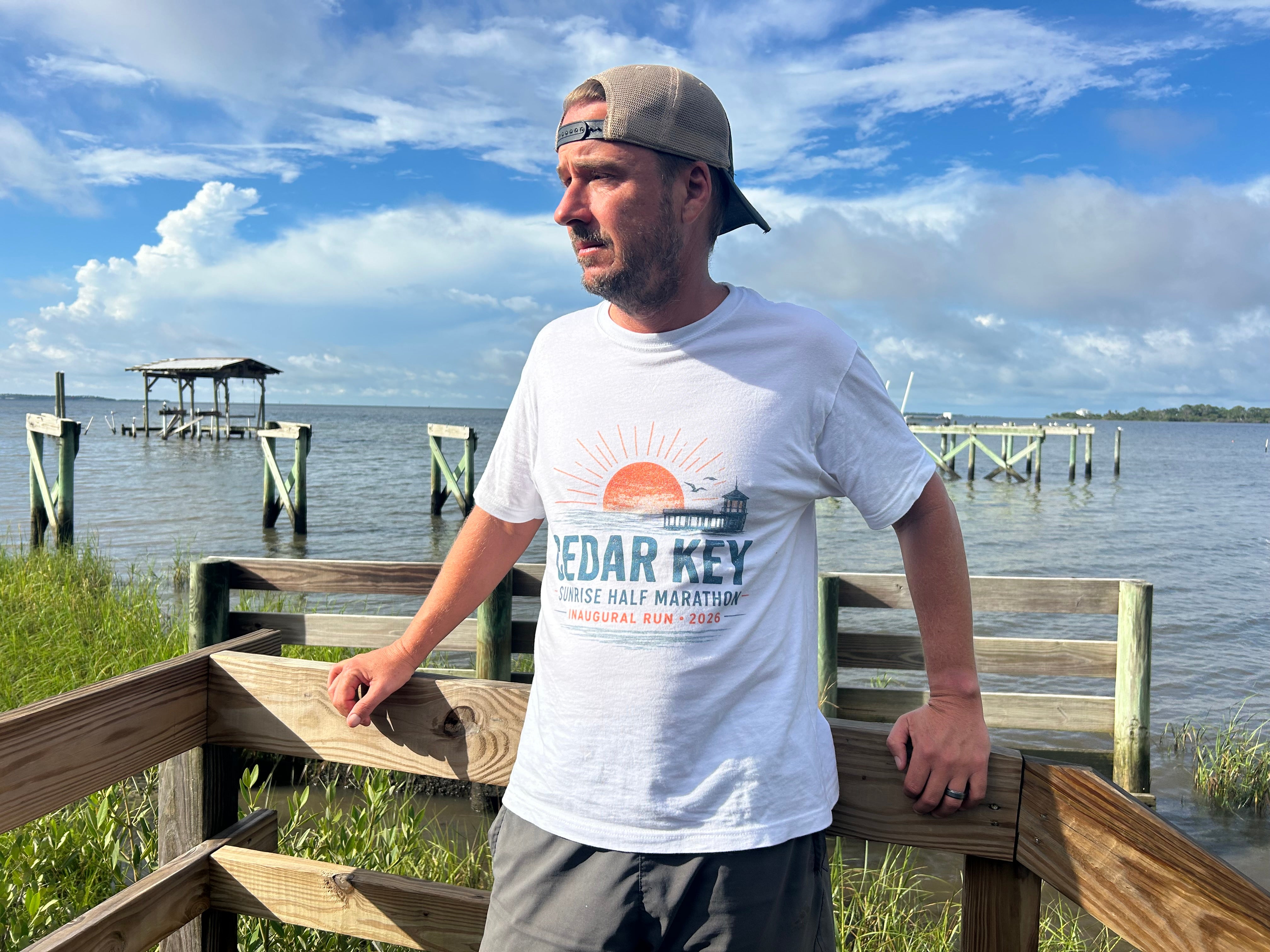 Cedar Key Sunrise Half Marathon Shirt | 2026 Founder’s Edition